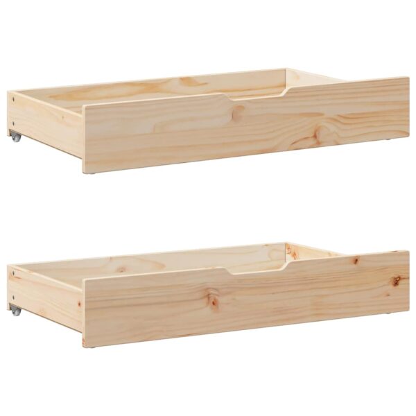 vidaXL sengeskuffer med hjul 2 stk. 90x55x17 cm massivt fyrretræ