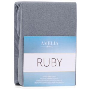 Amelia Home RUBY faconlagen i frotté – grafit, 160–180×200 cm
