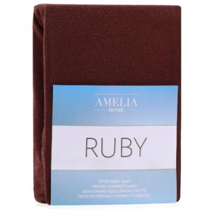 Amelia Home Ruby faconlagen i frotté – brun, 160–180×200 cm