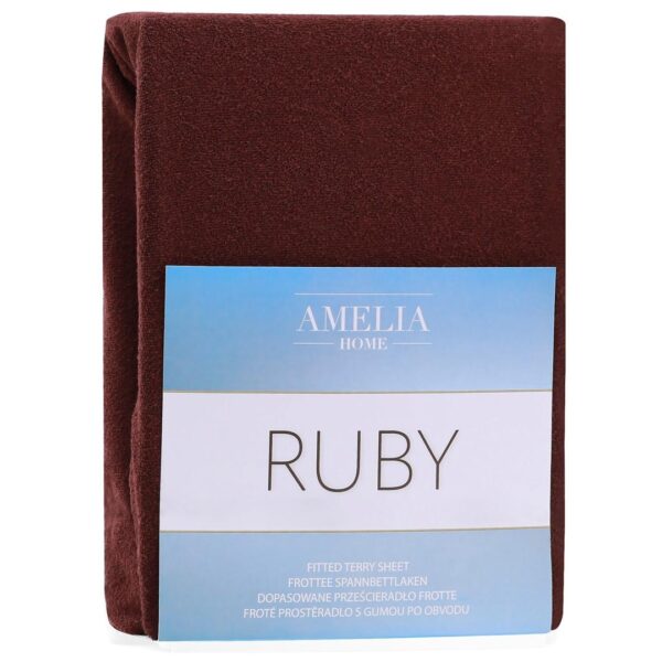 Amelia Home Ruby faconlagen i frotté – brun, 160–180×200 cm