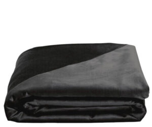 Au Maison Velvet Silk sengetæppe - 265x265 - charcoal
