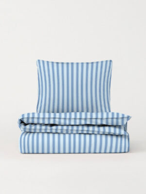 DAWN Percale sengetøj - Arctic Blue / Midnight Blue - 200x220 cm - 100% økologisk bomuld -