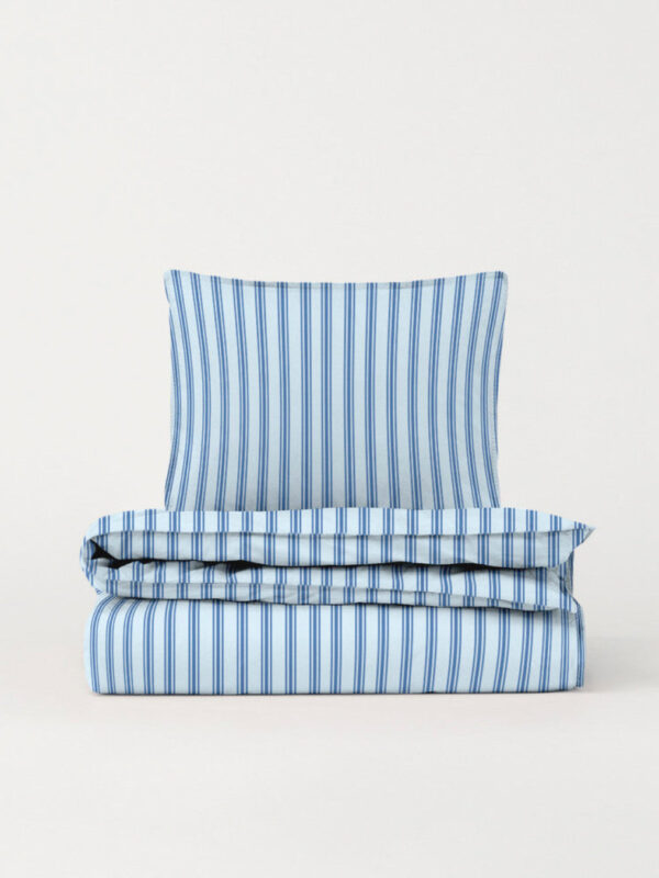 DAWN Percale sengetøj - Arctic Blue / Midnight Blue - 200x220 cm - 100% økologisk bomuld -