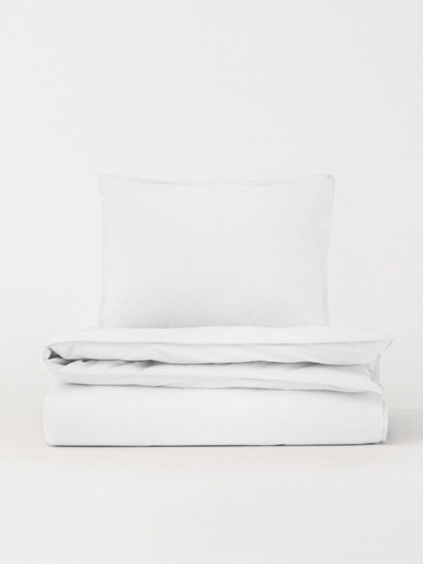 DAWN Percale sengetøj - Bright White - 140x200 cm - 100% økologisk bomuld -