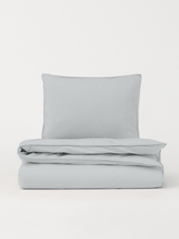 DAWN Percale sengetøj - Pearl Grey - 200x220 cm - 100% økologisk bomuld -
