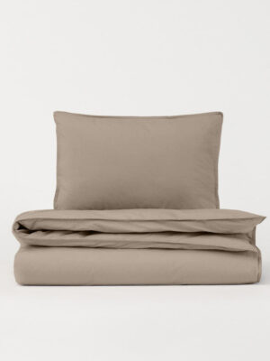 DAWN Percale sengetøj - Stone - 200x220 cm - 100% økologisk bomuld -