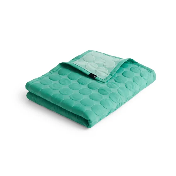 HAY Mega Dot sengetæppe organic 195x245 cm Sea green
