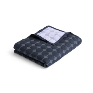 HAY Mega Dot sengetæppe organic 235x245 cm Midnight blue