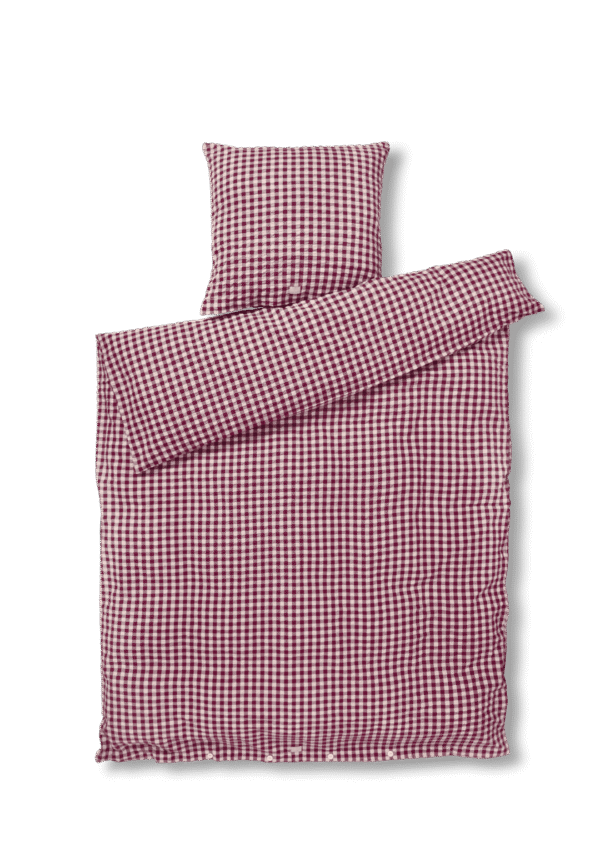 Juna - Bæk&Bølge Sengetøj 140x220 cm blomme/rosa