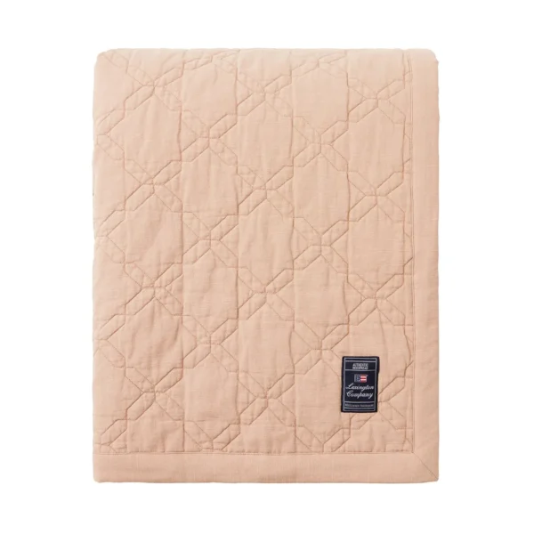 Lexington Quilted Recycled Cotton sengetæppe 260x240 cm Beige
