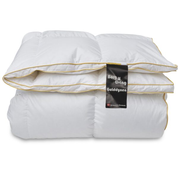 Luksus vinterdyne dobbeltdyne - Gåsedunsdyne 200x220 cm - Vinterdyne med 100% gåsedun - Borg Living Gulddynen