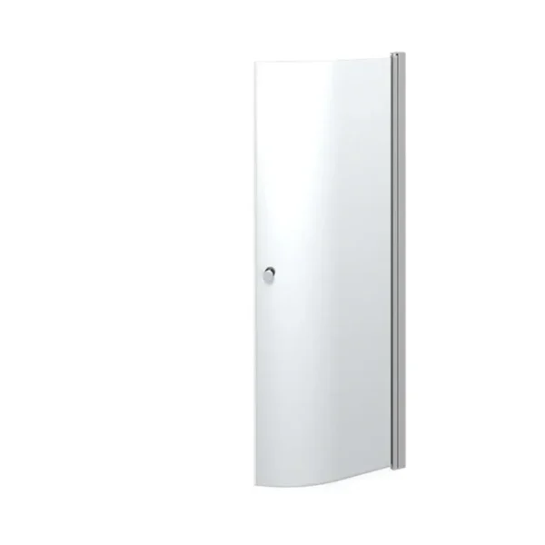 Scanbad Brusedør E 200cm Halvrund 89-91 Cm Satin/klar