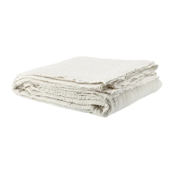 Scandi Living Breeze sengetæppe 160x260 cm Offwhite
