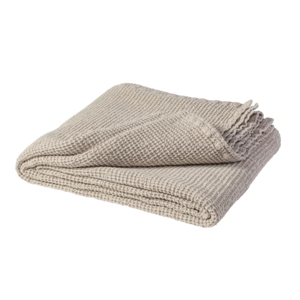 Scandi Living Moss sengetæppe 260x260 cm Beige