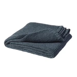 Scandi Living Moss sengetæppe 260x260 cm Storm blue (blå)