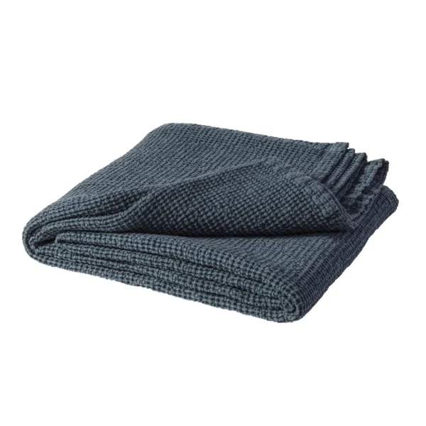 Scandi Living Moss sengetæppe 260x260 cm Storm blue (blå)