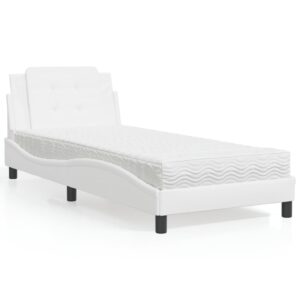 Sengeramme uden madras Zadar 100x200 cm kunstlæder hvid