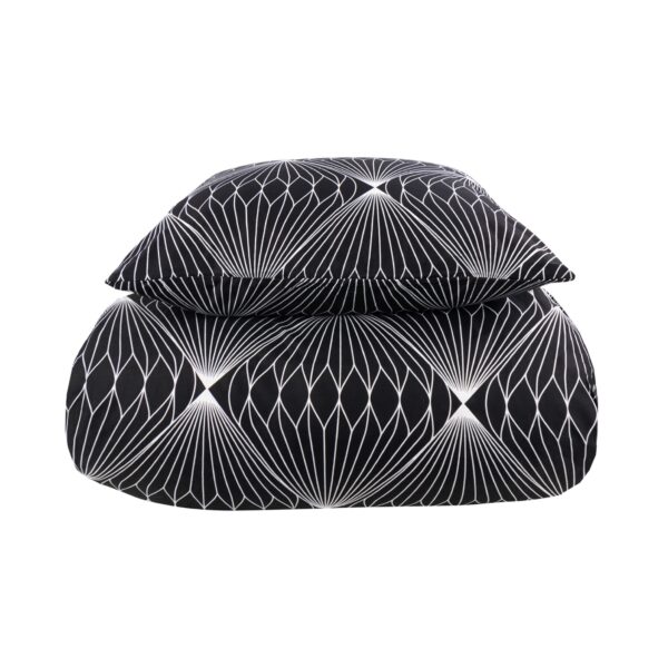 Sort sengetøj dobbeltdyne 200x200 cm - Diamond black - Sengesæt i Microfiber - In Style