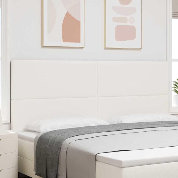LED sengegavl med LED -strimmellys Creme 200 cm Polyester