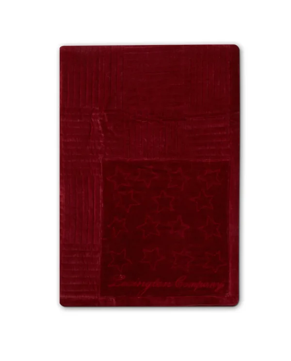 Lexington Quilted Cotton Velvet Star sengetæppe 160x240 cm Red