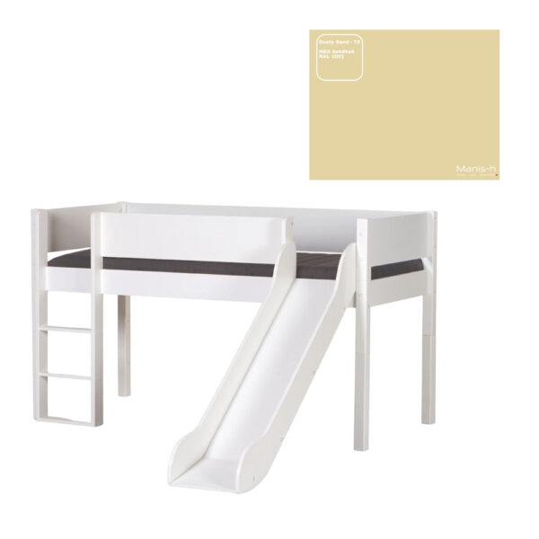 Loke Halvhøjseng Med Rutsjebane - 90x200 / Dusty Sand