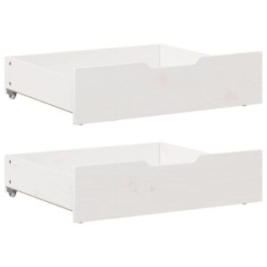 Sengeskuffer 2 stk. 65x55x17 cm massivt fyrretræ hvid