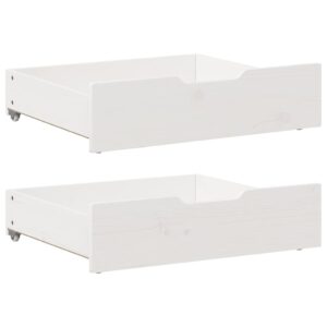 vidaXL sengeskuffer 2 stk. 65x55x17 cm massivt fyrretræ hvid