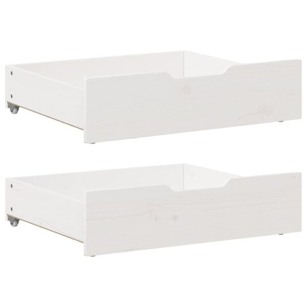 vidaXL sengeskuffer 2 stk. 65x55x17 cm massivt fyrretræ hvid
