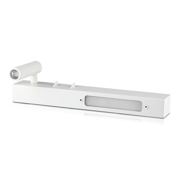 3W+3W LED hotel sengelampe - Hvid, 3000K, aluminium, væglampe - Kulør : Varm