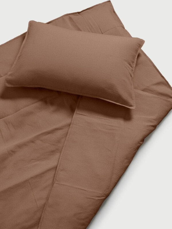 DAWN Hør Bomuld sengetøj - Mocha Brown - 100% økologisk bomuld -