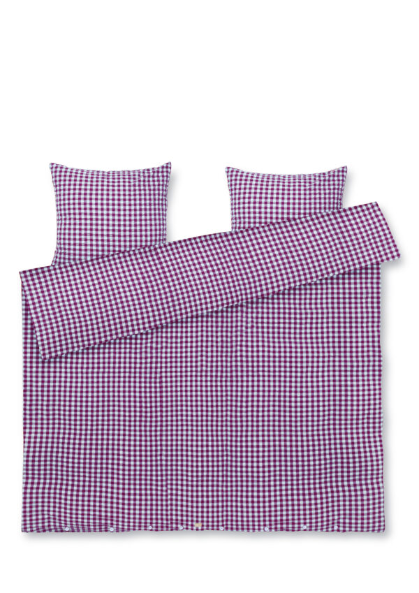 Juna - Bæk&Bølge Sengetøj - Fuchsia/Mint - 200x220 cm