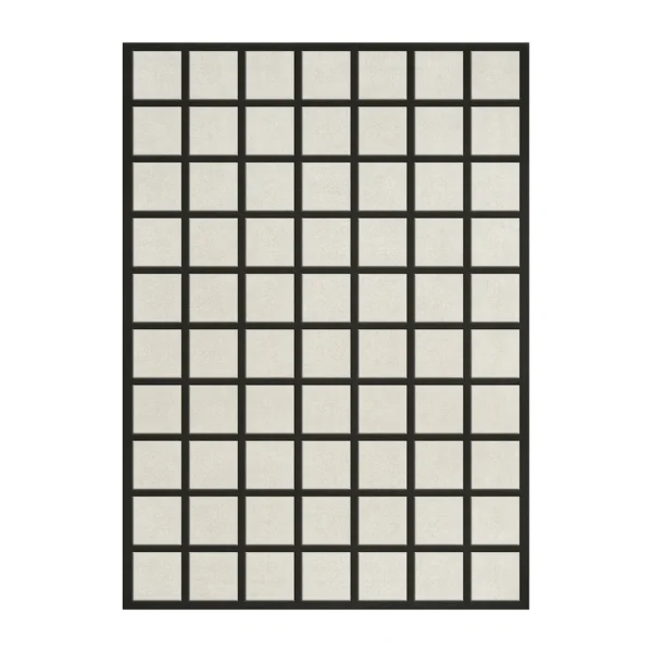 Layered Avenue Checked Bone uldtæppe White 250x350 cm