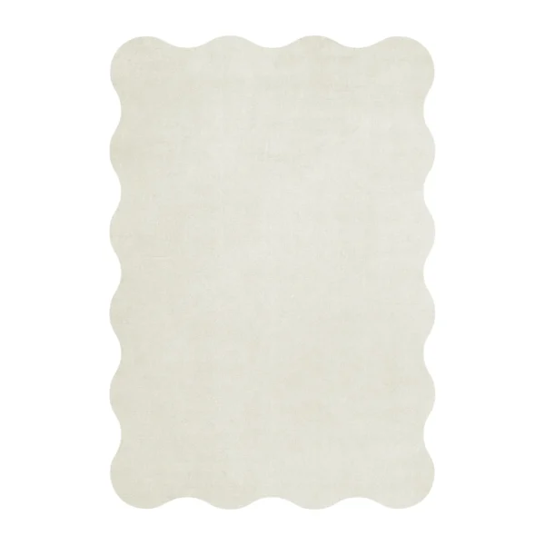 Layered Scallop uldtæppe 250x350 cm Bone white