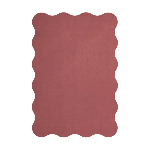 Layered Scallop uldtæppe 250x350 cm Rosewood red