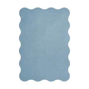 Layered Scallop uldtæppe 250x350 cm Soft blue