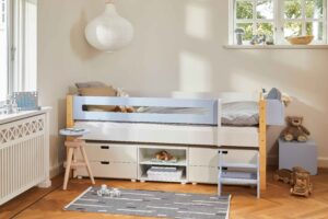 Manis-HÂ Ariel Enkeltseng med classic sengehest og opbevaring - 200 cmÂ -Â 90x200