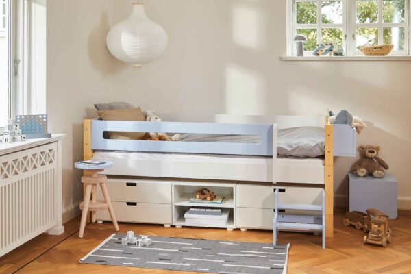 Manis-HÂ Ariel Enkeltseng med classic sengehest og opbevaring - 200 cmÂ -Â 90x200