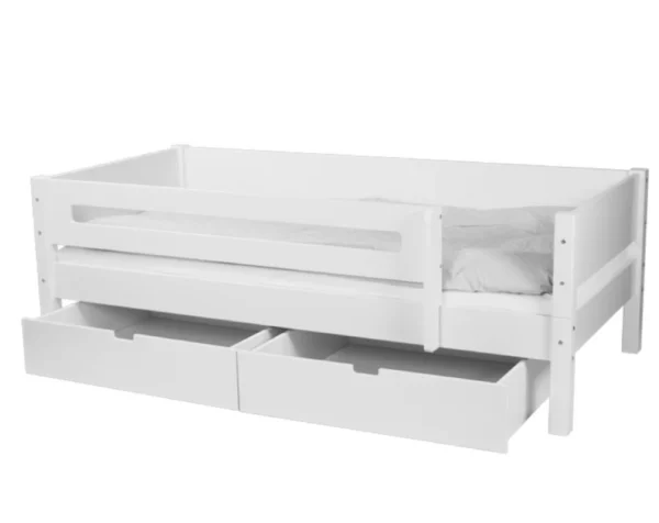 Manis-HÂ Mimer Enkeltseng med design sengehest og skuffer - 200 cmÂ -Â 90x200