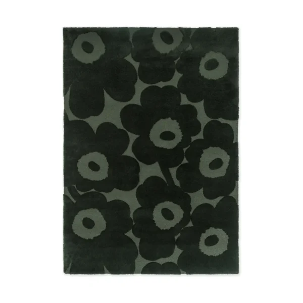 Marimekko Unikko uldtæppe Dark Green, 140x200 cm