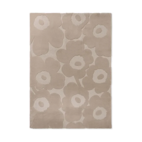 Marimekko Unikko uldtæppe Light Beige, 140x200 cm