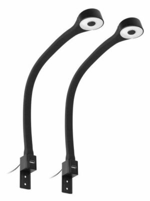 Adviti TEO LED Natlampe - 2 stk, USB, 4000K, Sort
