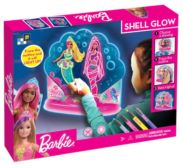 Barbie Natlampe Dekoration med Lys og Lyd - 3+år - Shell Glow