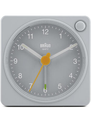Braun BC02XG Analog Vækkeur - Snooze Funktion, Lys - Grå