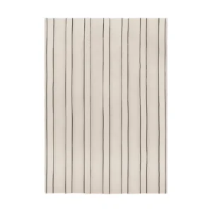 Ferm Living Twill sengetæppe Off-white-black, 230x260 cm