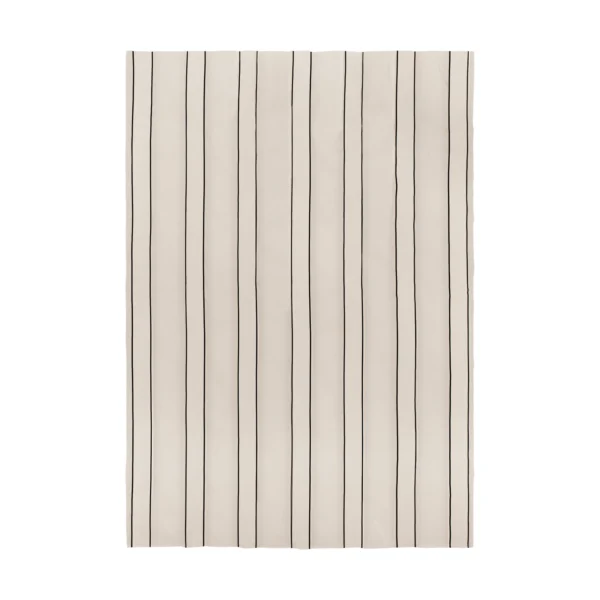 Ferm Living Twill sengetæppe Off-white-black, 230x260 cm