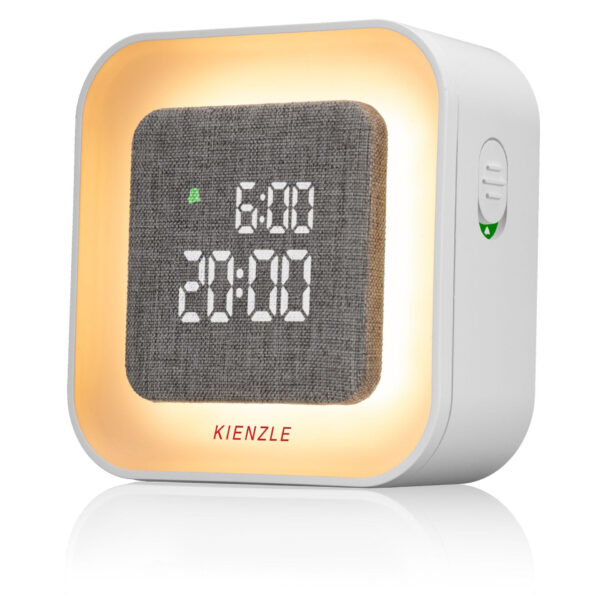 Kienzle Vækkeur med Lys - Vække Funktion, Snooze Funktion - Hvid