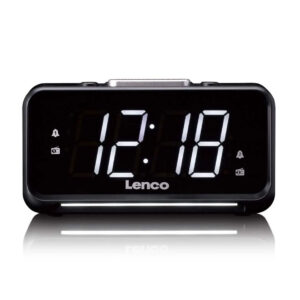 Lenco CR-28BK Vækkeur - 1.8" Skærm, Alarm-, Snooze- og Sleeptimer-funktion - Sort