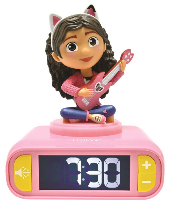 Lexibook RL800GDH Gabby's Dollhouse Vækkeur med Natlys - Lyde og Melodier, 6+år - Rosa
