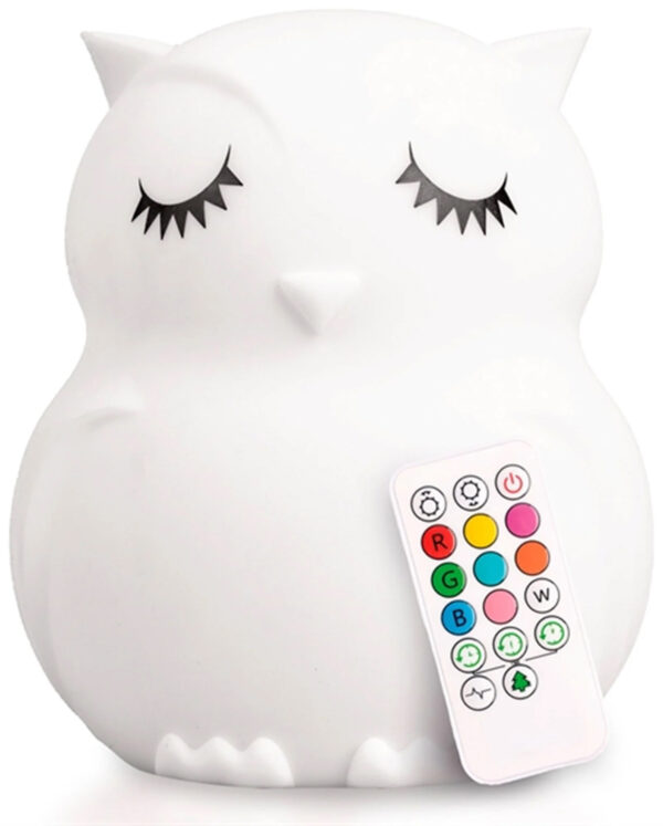 LumieWorld LumiPets Bluetooth Natlampe - 9 Farver, 72 Timer - Ugle