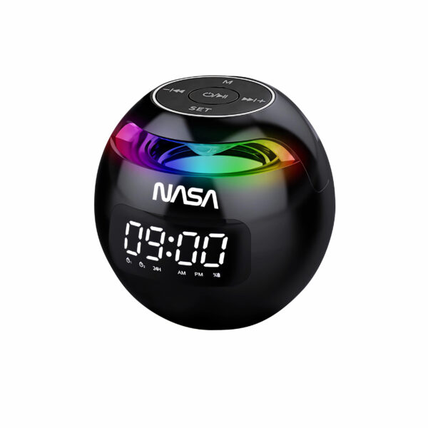 NASA SP200 Bluetooth Højttaler med Vækkeur - RGB - Sort